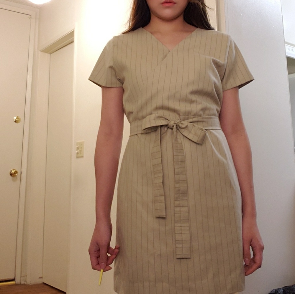 Milafi cream work clothes formal career dress